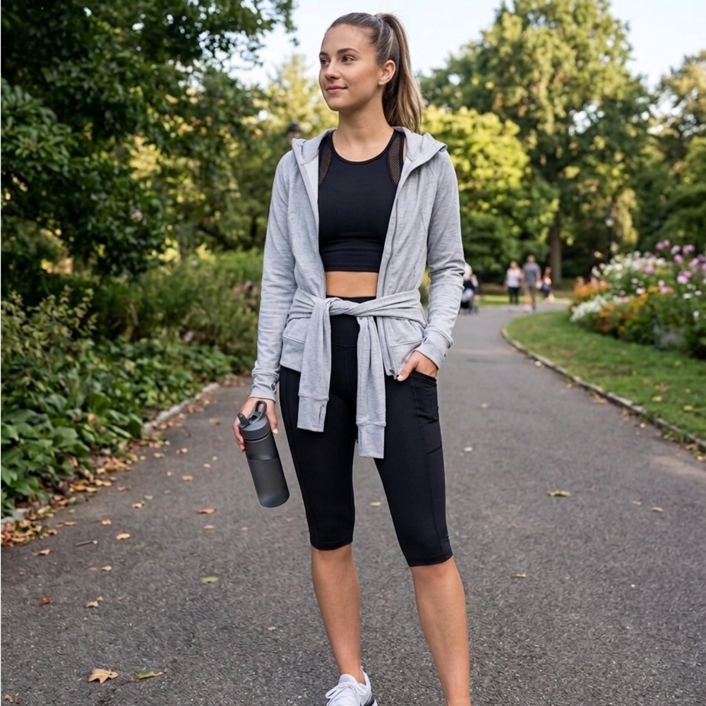 High-Rise Black Capri Leggings - Sleek Activewear